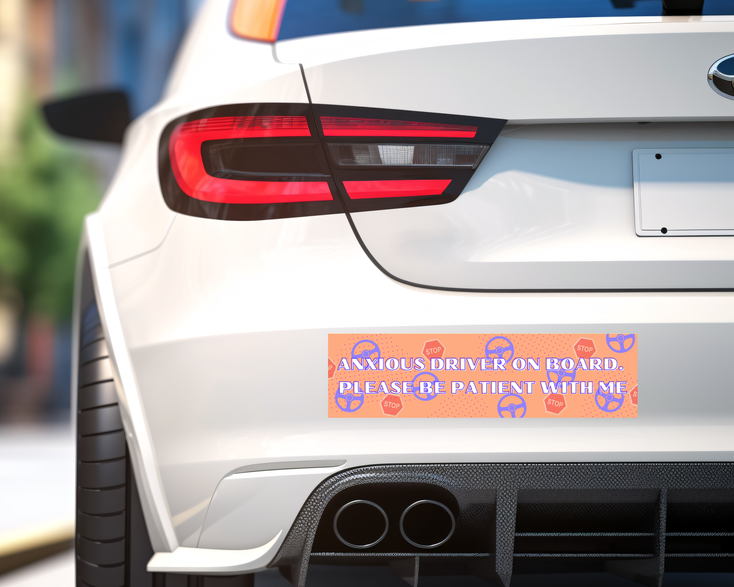 Anxious Driver Bumper Decal