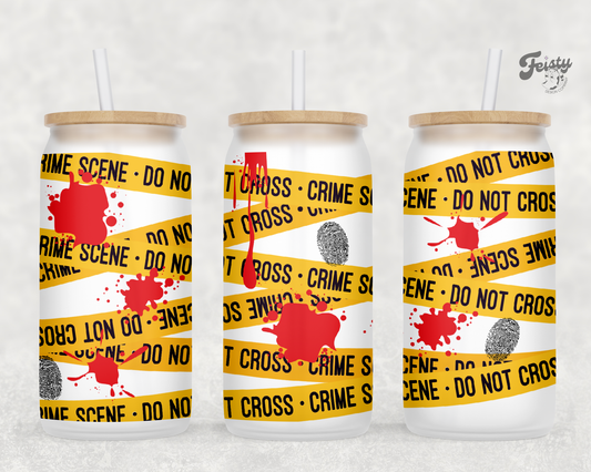 Crime Scene Glass Can