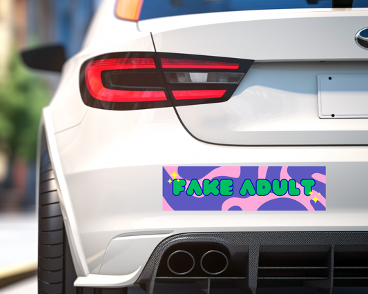 Fake Adult Bumper Decal