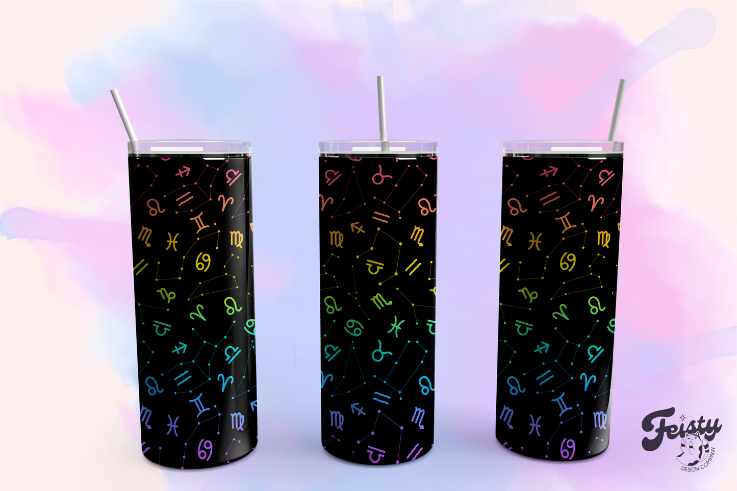 Rainbow Astrological Tumbler