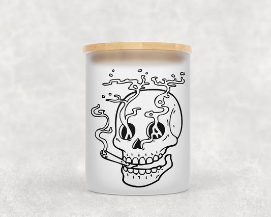 Smoking Skull Stash Jar