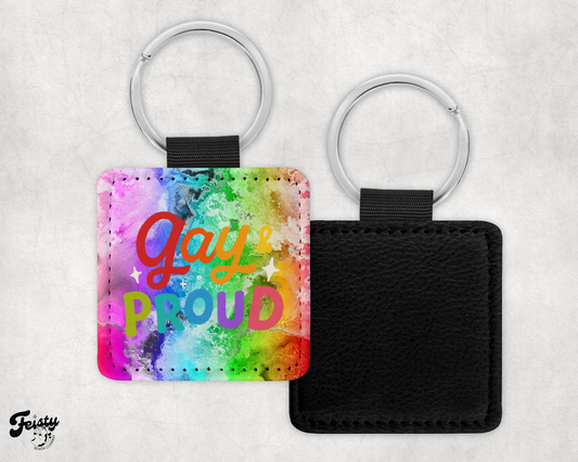 Gay & Proud Keychain