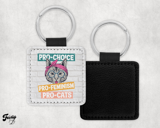 Pro Choice Cat Keychain